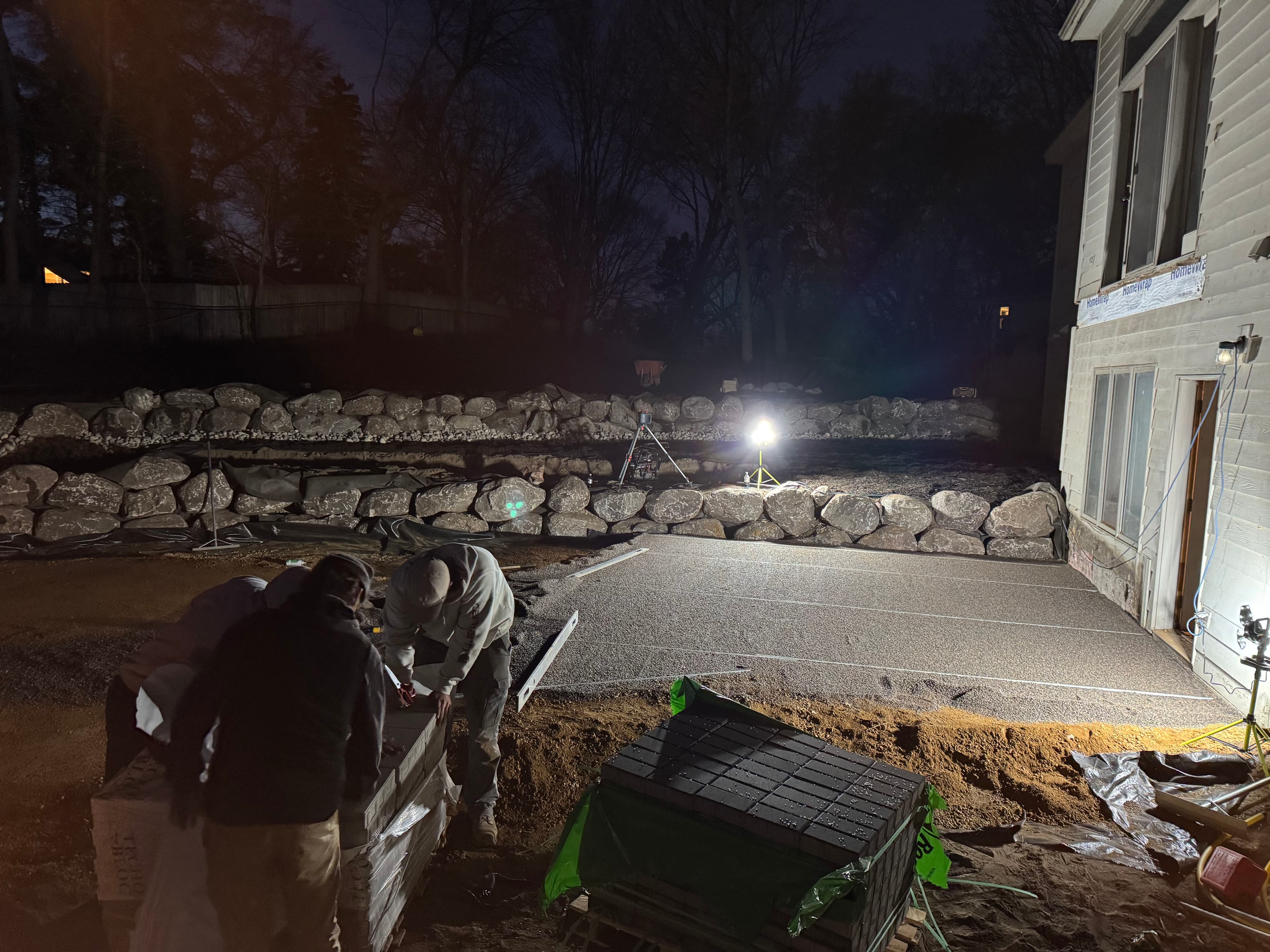 Project Yard Renovation with Boulder Walls & Paver Patios in Minnetonka image